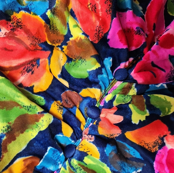 Sea Queen-NWOT Vintage One Piece floral Swimwear - Picture 4 of 4